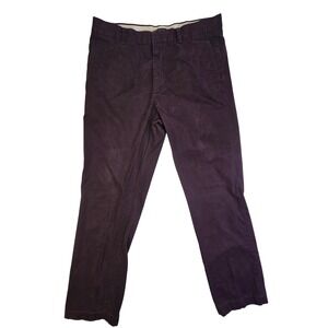 Banana Republic Aiden Chino‎ Pants Mens 34x34 Burgundy Slim Fit Cotton